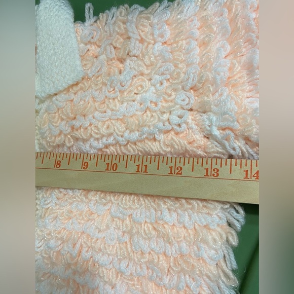 Cute Peach Loop Hand knit Sweater Cardigan Kid Baby Toddler 18-24 Mo - Picture 8 of 8